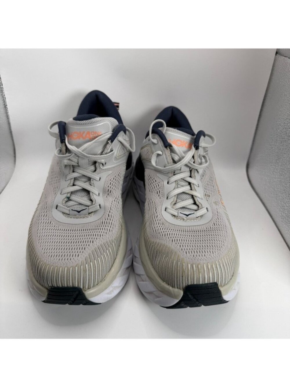 Hoka One One W Bondi 7 Shoes Women Size 10 Gray Blue Running Cushioned - Picture 3 of 10